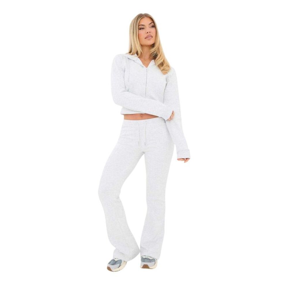 I Saw It First Womens/Ladies Logo Flared Sweatpants / Gray